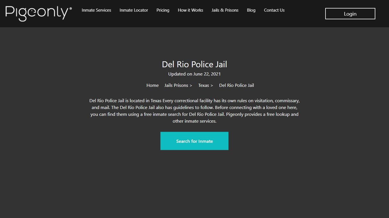 Del Rio Police Jail Inmate Search | Texas - Pigeonly